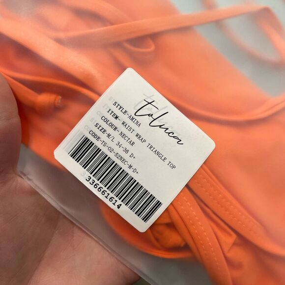 NWT Toluca Amina Bikini Top Waist Wrap Triangle Nectar Size M/L - Picture 2 of 7